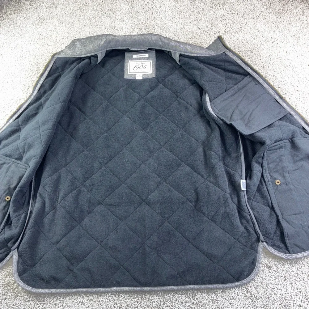Jos A Bank‎ 1905 Mens M Quilted Vest Gray Tailored Fit Sleeveless Preppy Career